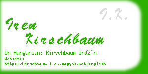 iren kirschbaum business card